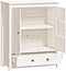 vidaXL - Hoge - kast - 83x41,5x100 - cm - massief - grenenhout - wit