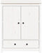 vidaXL - Hoge - kast - 83x41,5x100 - cm - massief - grenenhout - wit