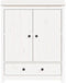 vidaXL - Hoge - kast - 83x41,5x100 - cm - massief - grenenhout - wit