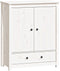 vidaXL - Hoge - kast - 83x41,5x100 - cm - massief - grenenhout - wit