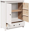 vidaXL - Hoge - kast - 83x41,5x100 - cm - massief - grenenhout - wit