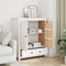 vidaXL - Hoge - kast - 83x41,5x100 - cm - massief - grenenhout - wit