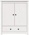 vidaXL - Hoge - kast - 83x41,5x100 - cm - massief - grenenhout - wit