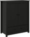 vidaXL - Hoge - kast - 83x41,5x100 - cm - massief - grenenhout - zwart