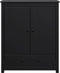 vidaXL - Hoge - kast - 83x41,5x100 - cm - massief - grenenhout - zwart