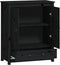 vidaXL - Hoge - kast - 83x41,5x100 - cm - massief - grenenhout - zwart