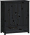 vidaXL - Hoge - kast - 83x41,5x100 - cm - massief - grenenhout - zwart