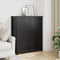 vidaXL - Hoge - kast - 83x41,5x100 - cm - massief - grenenhout - zwart