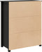 vidaXL - Hoge - kast - 83x41,5x100 - cm - massief - grenenhout - zwart