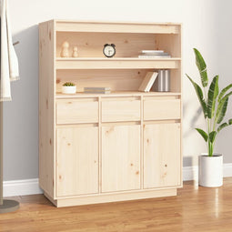 vidaXL - Hoge - kast - 89x40x116,5 - cm - massief - grenenhout