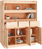 vidaXL - Hoge - kast - 89x40x116,5 - cm - massief - grenenhout