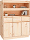 vidaXL - Hoge - kast - 89x40x116,5 - cm - massief - grenenhout
