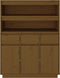 vidaXL - Hoge - kast - 89x40x116,5 - cm - massief - grenenhout - honingbruin