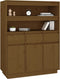 vidaXL - Hoge - kast - 89x40x116,5 - cm - massief - grenenhout - honingbruin