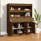 vidaXL - Hoge - kast - 89x40x116,5 - cm - massief - grenenhout - honingbruin