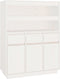 vidaXL - Hoge - kast - 89x40x116,5 - cm - massief - grenenhout - wit