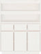 vidaXL - Hoge - kast - 89x40x116,5 - cm - massief - grenenhout - wit