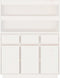 vidaXL - Hoge - kast - 89x40x116,5 - cm - massief - grenenhout - wit