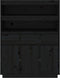 vidaXL - Hoge - kast - 89x40x116,5 - cm - massief - grenenhout - zwart