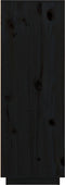 vidaXL - Hoge - kast - 89x40x116,5 - cm - massief - grenenhout - zwart