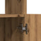 vidaXL - Hoge - kast - 92x33x100 - cm - bewerkt - hout - artisanaal - eikenkleur