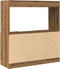 vidaXL - Hoge - kast - 92x33x100 - cm - bewerkt - hout - artisanaal - eikenkleur