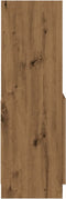 vidaXL - Hoge - kast - 92x33x100 - cm - bewerkt - hout - artisanaal - eikenkleur
