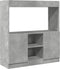 vidaXL - Hoge - kast - 92x33x100 - cm - bewerkt - hout - betongrijs