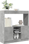 vidaXL - Hoge - kast - 92x33x100 - cm - bewerkt - hout - betongrijs