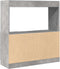 vidaXL - Hoge - kast - 92x33x100 - cm - bewerkt - hout - betongrijs