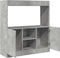vidaXL - Hoge - kast - 92x33x100 - cm - bewerkt - hout - betongrijs