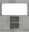 vidaXL - Hoge - kast - 92x33x100 - cm - bewerkt - hout - betongrijs