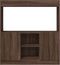 vidaXL - Hoge - kast - 92x33x100 - cm - bewerkt - hout - bruin - eikenkleurig