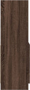 vidaXL - Hoge - kast - 92x33x100 - cm - bewerkt - hout - bruin - eikenkleurig