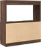 vidaXL - Hoge - kast - 92x33x100 - cm - bewerkt - hout - bruin - eikenkleurig