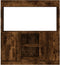 vidaXL - Hoge - kast - 92x33x100 - cm - bewerkt - hout - gerookt - eikenkleurig