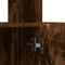 vidaXL - Hoge - kast - 92x33x100 - cm - bewerkt - hout - gerookt - eikenkleurig