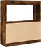 vidaXL - Hoge - kast - 92x33x100 - cm - bewerkt - hout - gerookt - eikenkleurig