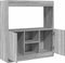 vidaXL - Hoge - kast - 92x33x100 - cm - bewerkt - hout - grijs - sonoma - eikenkleurig