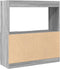 vidaXL - Hoge - kast - 92x33x100 - cm - bewerkt - hout - grijs - sonoma - eikenkleurig