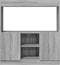 vidaXL - Hoge - kast - 92x33x100 - cm - bewerkt - hout - grijs - sonoma - eikenkleurig