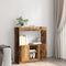 vidaXL - Hoge - kast - 92x33x100 - cm - bewerkt - hout - oud - houtkleurig