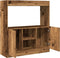 vidaXL - Hoge - kast - 92x33x100 - cm - bewerkt - hout - oud - houtkleurig