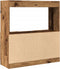 vidaXL - Hoge - kast - 92x33x100 - cm - bewerkt - hout - oud - houtkleurig