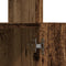 vidaXL - Hoge - kast - 92x33x100 - cm - bewerkt - hout - oud - houtkleurig