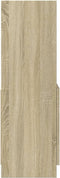 vidaXL - Hoge - kast - 92x33x100 - cm - bewerkt - hout - sonoma - eikenkleurig