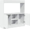 vidaXL - Hoge - kast - 92x33x100 - cm - bewerkt - hout - wit