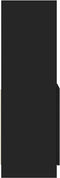 vidaXL - Hoge - kast - 92x33x100 - cm - bewerkt - hout - zwart