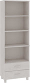 vidaXL - Hoge - kast - HAMAR - 60x35x180 - cm - massief - grenenhout - wit
