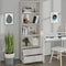 vidaXL - Hoge - kast - HAMAR - 60x35x180 - cm - massief - grenenhout - wit